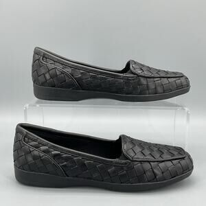 NEW Easy Spirit Women’s Devitt Woven Slip on Loafers Black Size 7M